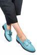 Mocasini turcoaz piele naturala 2s77110
