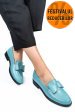 Mocasini turcoaz piele naturala 2s77110