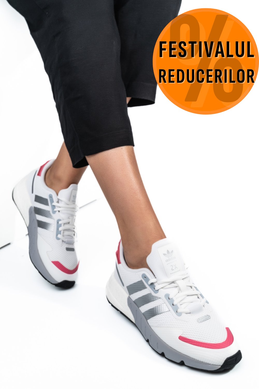 ADIDAS ZX 1K BOOST W, PANTOFI SPORT WHITE