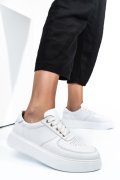 PANTOFI SPORT ALBI PIELE NATURALA 4S77030