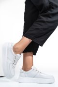 PANTOFI SPORT ALBI PIELE NATURALA 4S77030