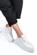 PANTOFI SPORT ALBI PIELE NATURALA 4S77030