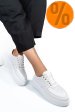 Pantofi sport albi piele naturala 4s77030