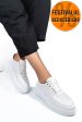 Pantofi sport albi piele naturala 4s77030