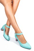 PANTOFI TURCOAZ TOC COLOR PIELE NATURALA 1S77599