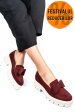 Mocasini visinii piele naturala intoarsa 2s77110b