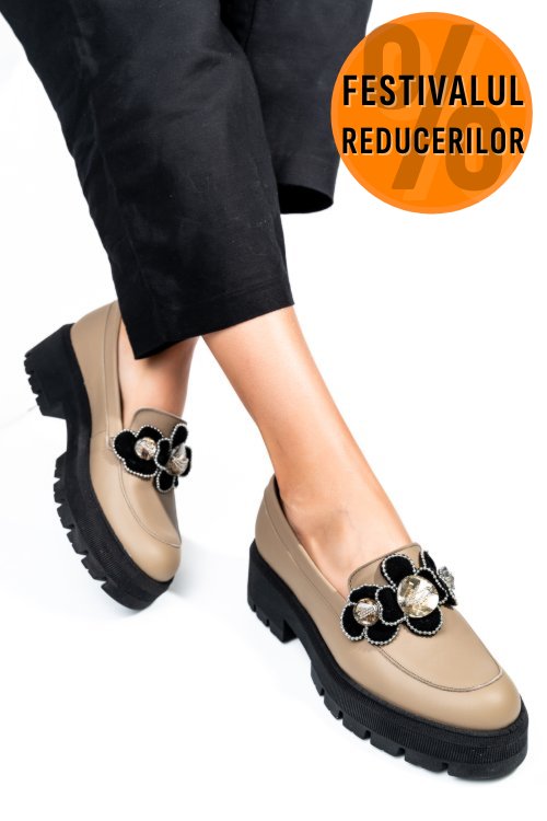 Mocasini maro piele naturala 2s7723