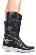 CIZME NEGRE PIELE NATURALA CLE101133