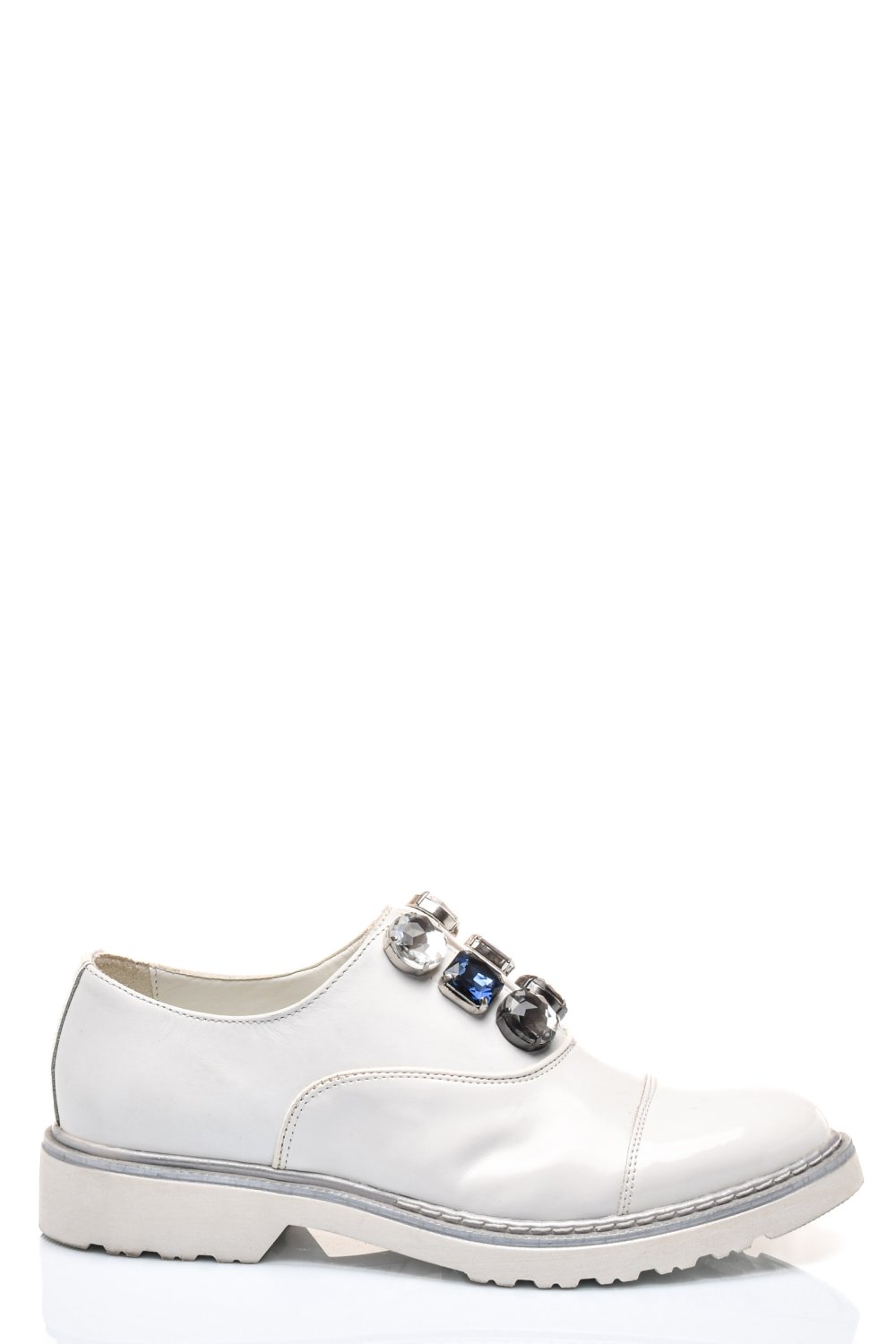 PANTOFI ALBI PIELE NATURALA CLE102411