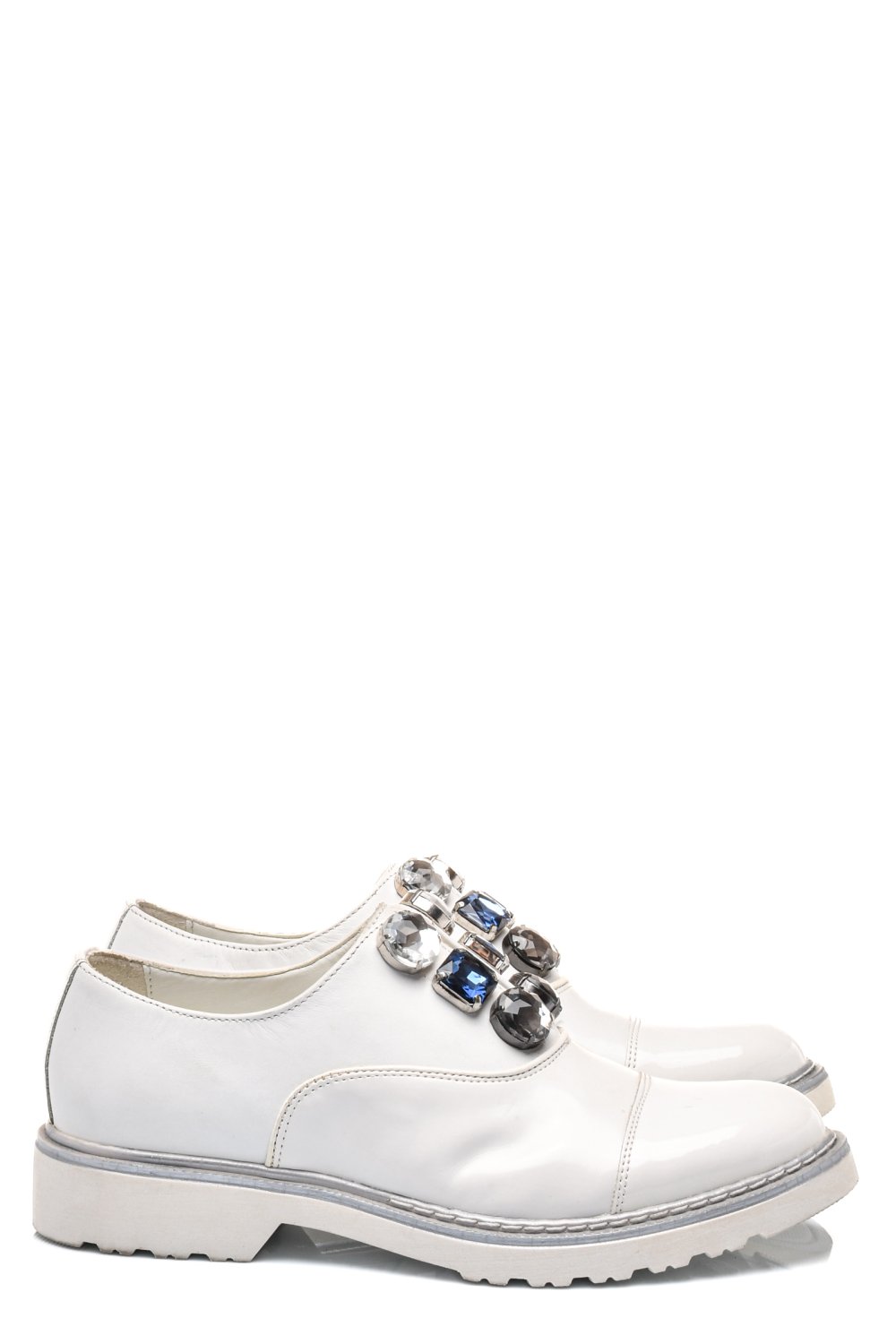 PANTOFI ALBI PIELE NATURALA CLE102411