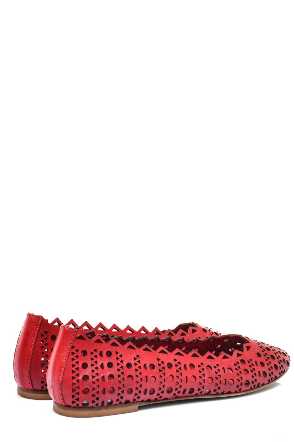 BALERINI ROSII PIELE NATURALA DE8502P05