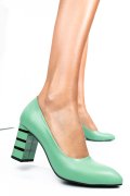 PANTOFI VERZI PIELE NATURALA 5S7799-1