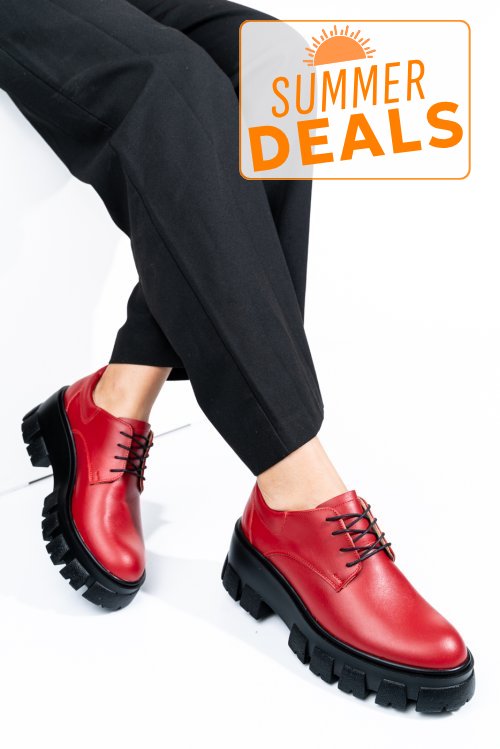 Pantofi rosii piele naturala 2s77080