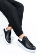 Pantofi sport negru alb piele naturala 4s7742