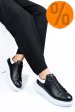 Pantofi sport negru alb piele naturala 4s7742