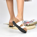 SANDALE ALBE PIELE NATURALA MOSEY