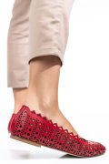 BALERINI ROSII PIELE NATURALA DE8502P05