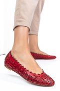 BALERINI ROSII PIELE NATURALA DE8502P05