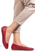 BALERINI ROSII PIELE NATURALA DE8502P05
