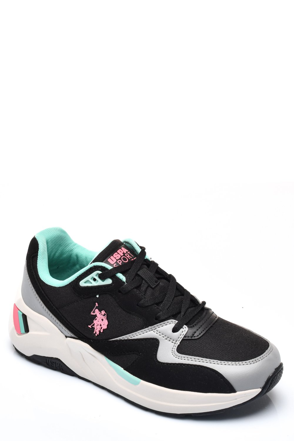 U.S. POLO ASSN, PANTOFI SPORT BLACK PINK HUSKY