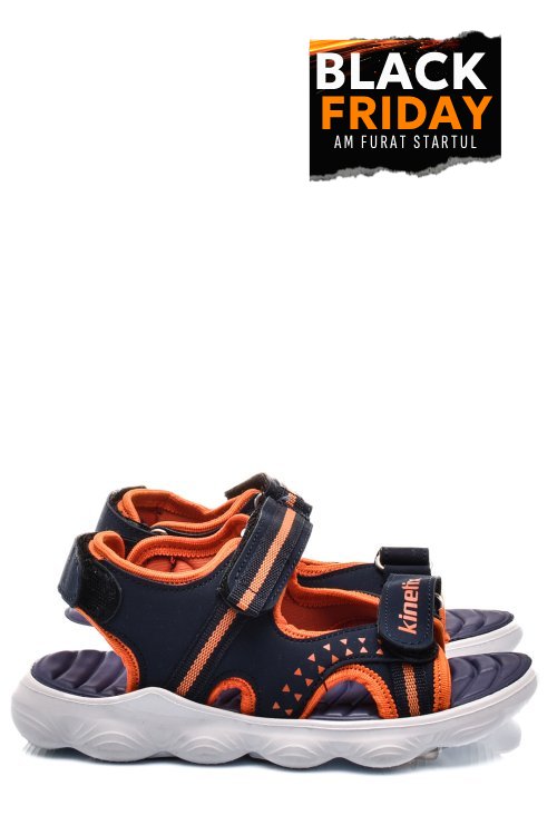 Kinetix, sandale copii navy orange funzo
