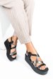 Sandale negre piele naturala cs77hiara511