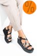 Sandale negre piele naturala cs77hiara511
