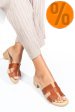 Papuci brown piele naturala htacco