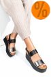 Sandale negre piele naturala cs77hiara375