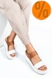 Sandale alb maro piele naturala cs77hiara375