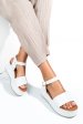 Sandale alb piele naturala cs77hiara207
