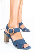 SANDALE ALBASTRE PIELE NATURALA INTOARSA 7S7737003