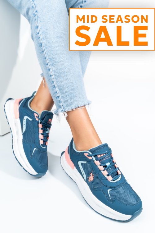 U.s. polo assn, pantofi sport navy pink