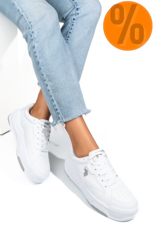 U.s. polo assn, pantofi sport white grey judy