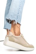 PANTOFI SPORT BEJ PIELE NATURALA 4S7754