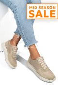 PANTOFI SPORT BEJ PIELE NATURALA 4S7754