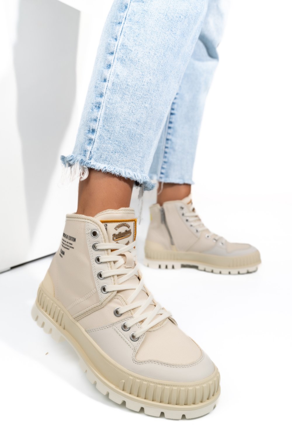 PALLADIUM PALLASHOCK WW CREAM WHITE, GHETE SPORT WHITE 7S778565-180