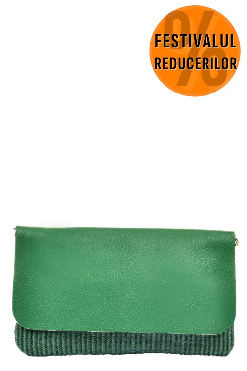Geanta verde piele naturala bs3322