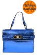 Geanta albastra piele naturala 7031