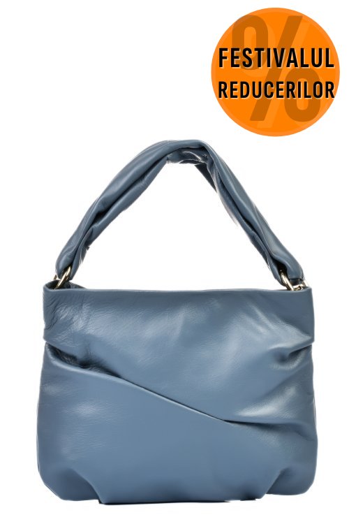 Geanta bleu piele naturala 7273