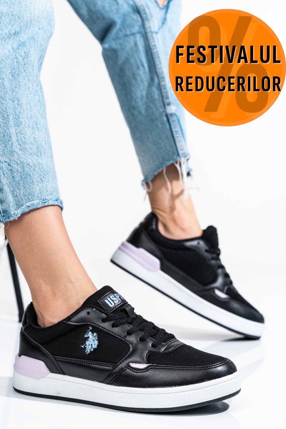 U.S. POLO ASSN, PANTOFI SPORT BLACK PARK