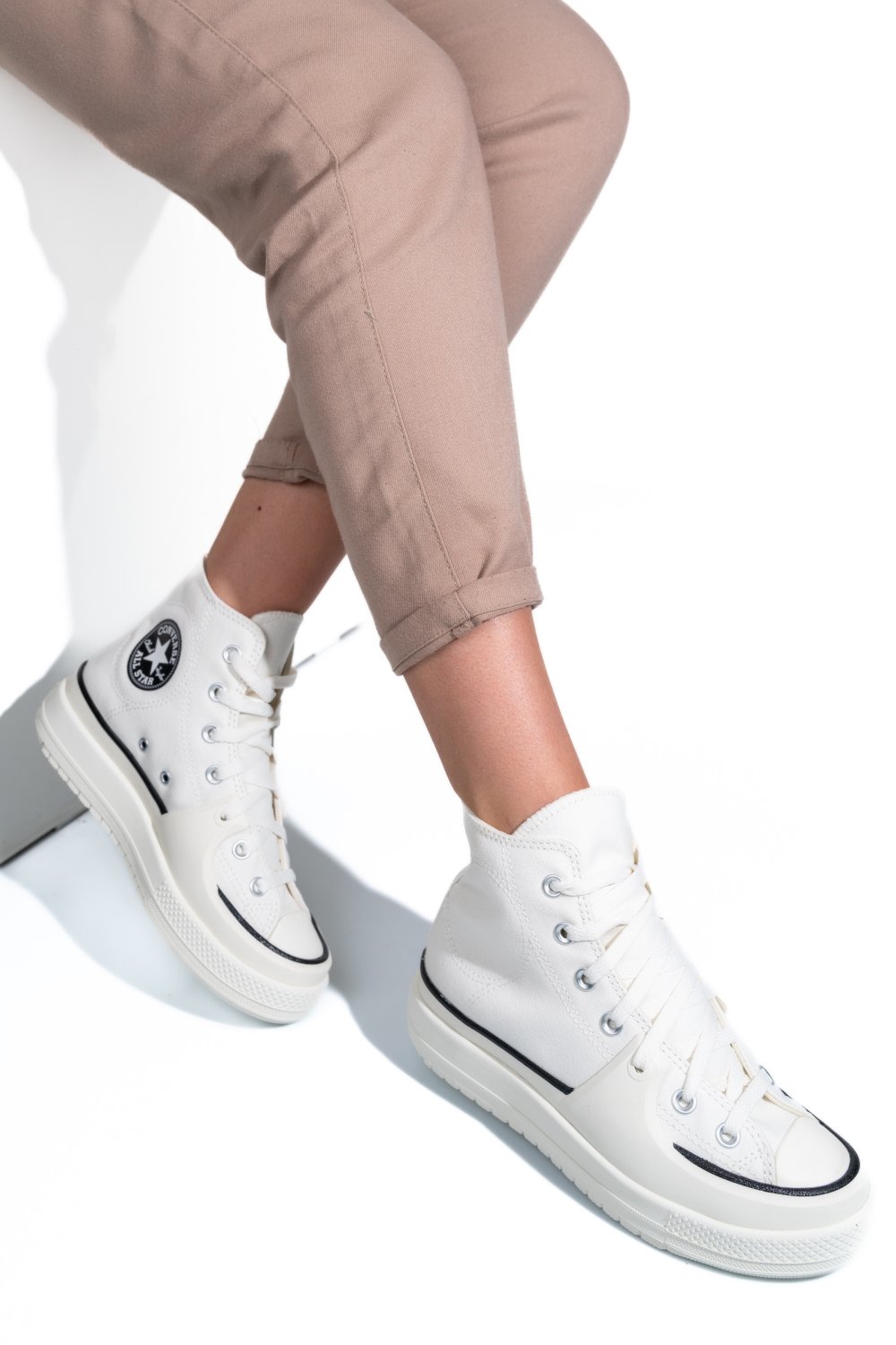 CONVERSE CHUCK TAYLOR ALL STAR CONSTRUCT VINTAGE, PANTOFI SPORT WHITE AS7702832C
