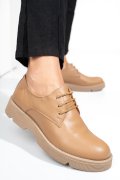 PANTOFI BEJ PIELE NATURALA 4S7759