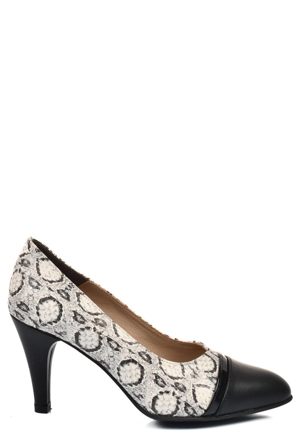 PANTOFI DAMA PIELE NATURALA NEGRU ALB SNK 1S77677L