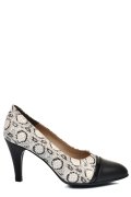 PANTOFI DAMA PIELE NATURALA NEGRU ALB SNK 1S77677L