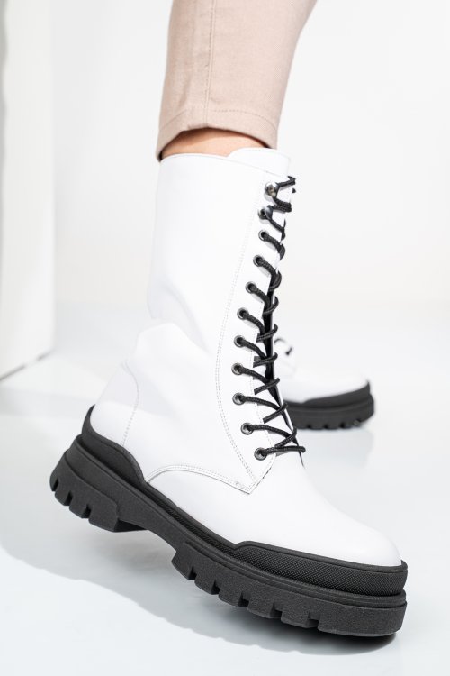 Ghete dama piele naturala gri 2s7722837np