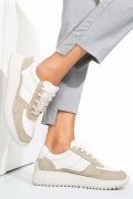PANTOFI SPORT BEJ ALB PIELE NATURALA 4S7754