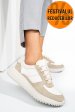 Pantofi sport bej alb piele naturala 4s7754