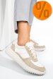 Pantofi sport bej alb piele naturala 4s7754