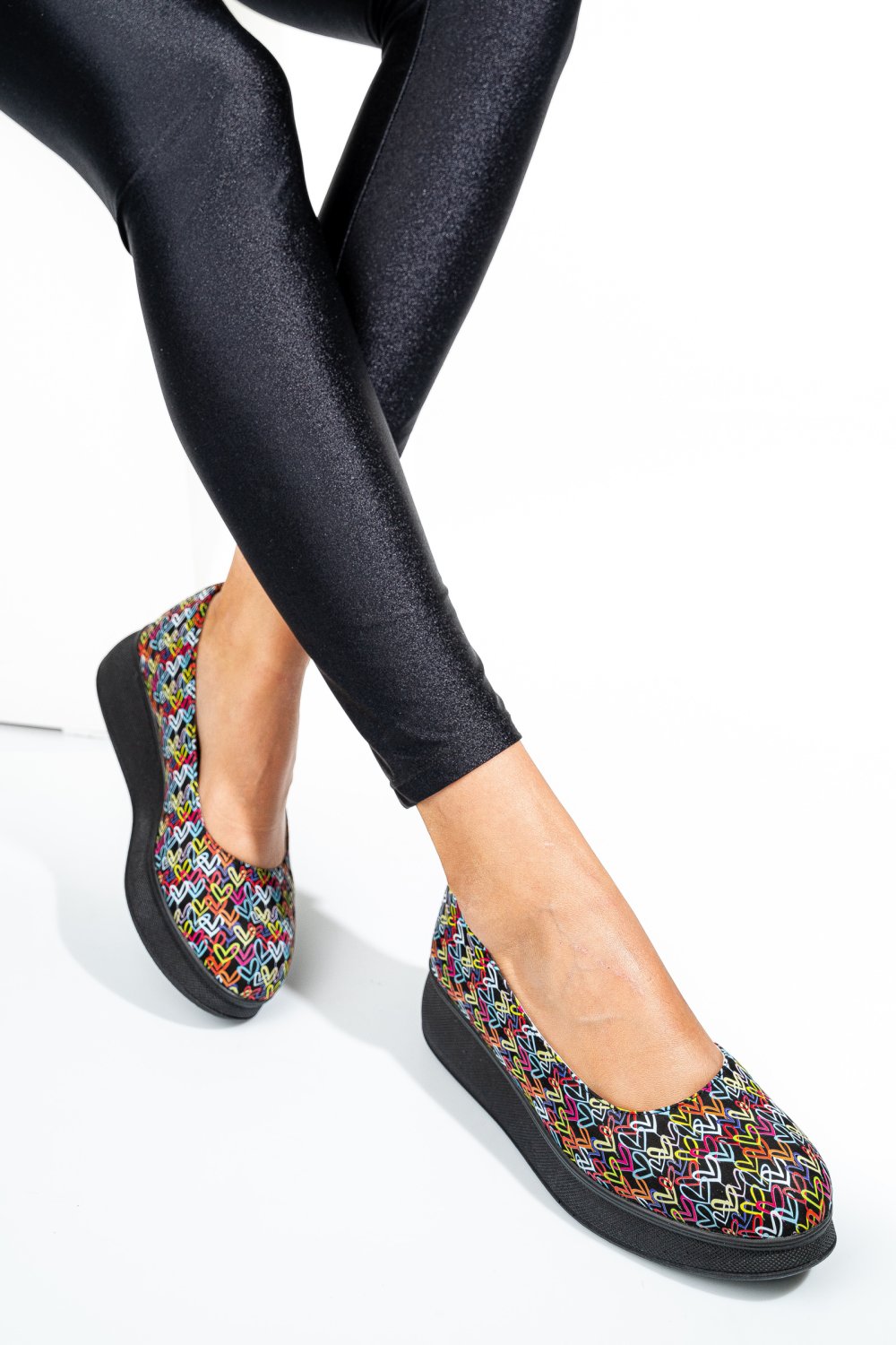 PANTOFI MULTICOLOR PIELE NATURALA 1S77236